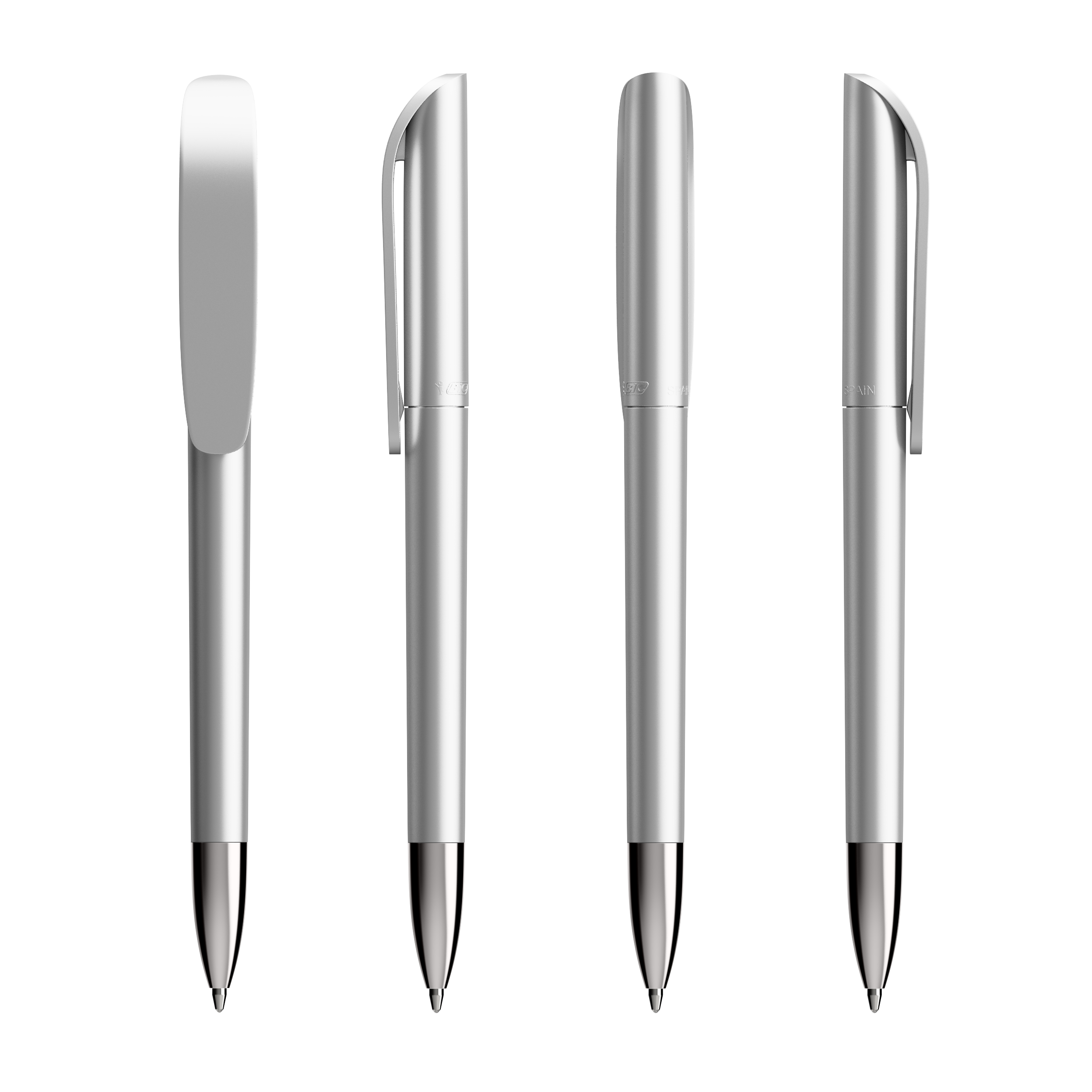 Stylo publicitaire BIC® Super Clip Glacé Advance Glacée argentée